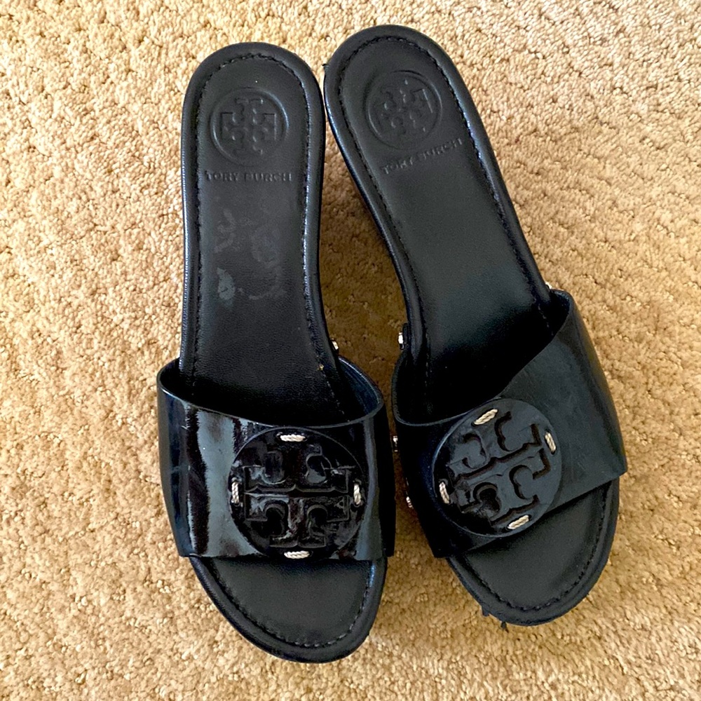 Tory Burch Patent Leather Slides